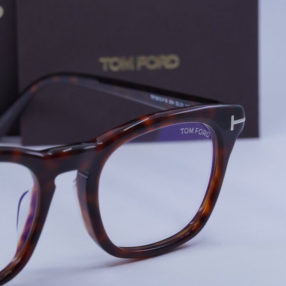 Tom Ford FT5870-F-B 054 Square Eyeglasses - Red Havana 52mm - Picture 5 of 9